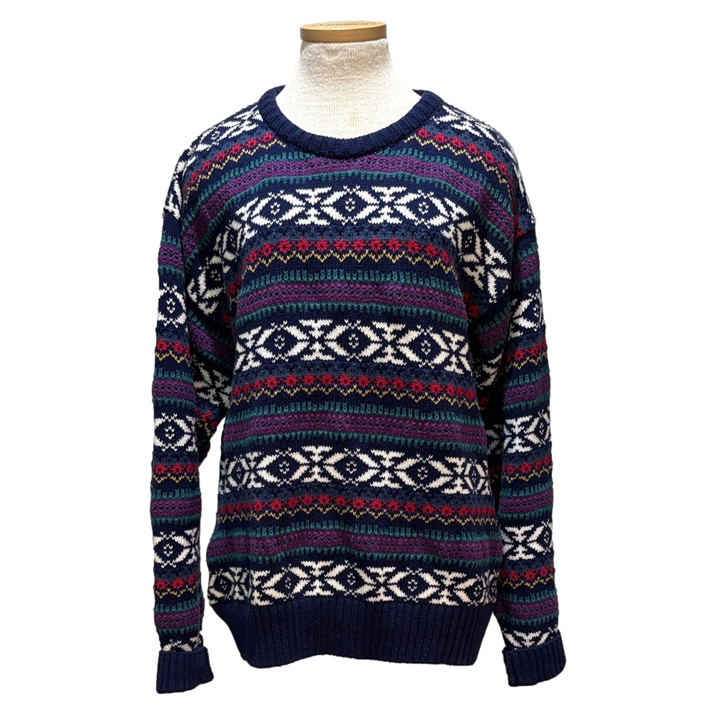 Castle Square sz L vintage grandpa 100% cotton sweater